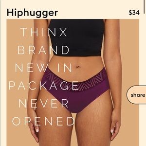 NEW Thinx Period Underwear Lg Hiphugger